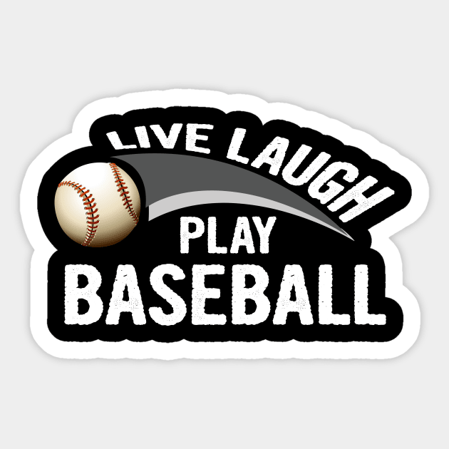 Live laugh play baseball sport Sticker by martinyualiso